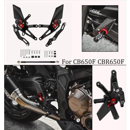 Mtkracing for cb650f cbr650f cb650f cbr650f increased rear pedal for motorcycle articulated pedal system 2017-2020