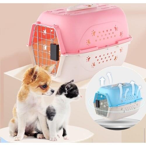Air Plane Pet Transport Box Breathable Cat Dog Pets Travel Carrier Box For Kitten Puppy Cage Portable Small Dogs Transport Bag