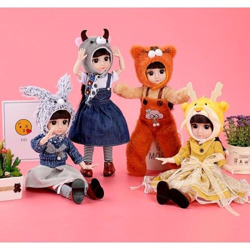 High-end exquisite dress-up 30cm doll variety cute matching set family doll girls like toys birthday gifts