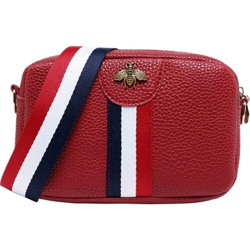 Bee Womens Shoulder/Crossbody Bag Hot Sale Phone Messenger Stripe Zipper Bags Fashion Belt Wholesale 2021 New Coin Purse