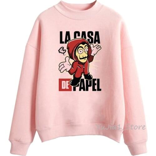 Winter La Casa De Papel 3D Print Sweatshirts Money Heist TV Series Sweat Femme Jumper Women Fashion funny House of Paper Hoodie