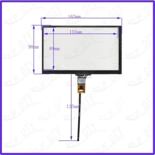 ZhiYuSun New 7inch YDT-8191-V4 163*98mm capacitive screen Glass Sensor Free Shipping compatible For GPS CARDVD