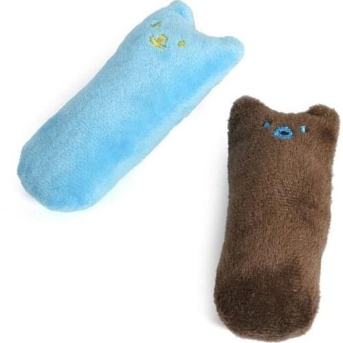 Teeth Grinding Catnip Toys Funny Interactive Plush Cat Toy Pet Kitten Chewing Vocal Toy Claws Thumb Bite Cat Mint For Cats