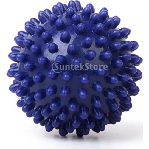 1 x Footful Hard Spikey Massage Ball Hard for Neck/Back 6.4CM Deep Blue