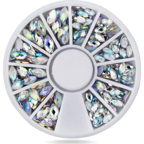 1 Pcs Mixed All Kinds of Size Ellipse Nail Rhinestone Small Irregular Beads Manicure 3D Nail Decoration In Wheel Accessories