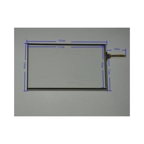 10pcs/lot 165*100 mm 7 inch GPS vehicle-mounted navigation resistive handwritten touch screen