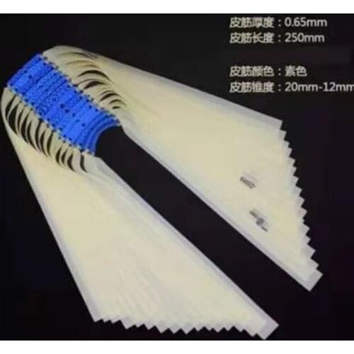 10Pcs Thickened 0.65mm Catapult Flat Rubber Bands High Elastic Solid Color Shooting Hunting Slingshot Accessories Outdoors Tools