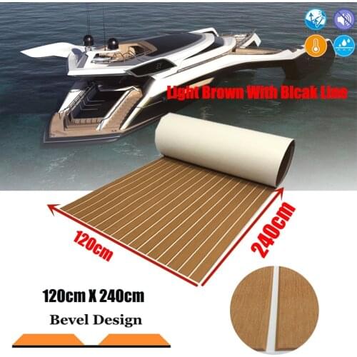 EVA Teak Decking Sheet For Boat Yacht Marine Flooring Carpet Upgraded 120cmX240cm Light Brown In White Boat Accessories