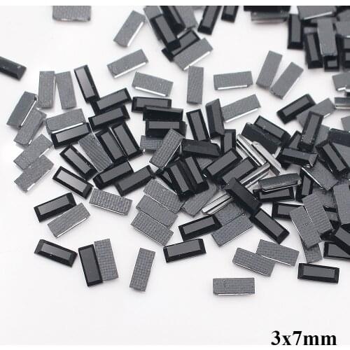 200pcs 3x7mm Shiny Clear Crystals Glass Stones Rhombic Flatback Stones Strass DIY Garment Crafts Hot Fix Rhinestones For Clothes