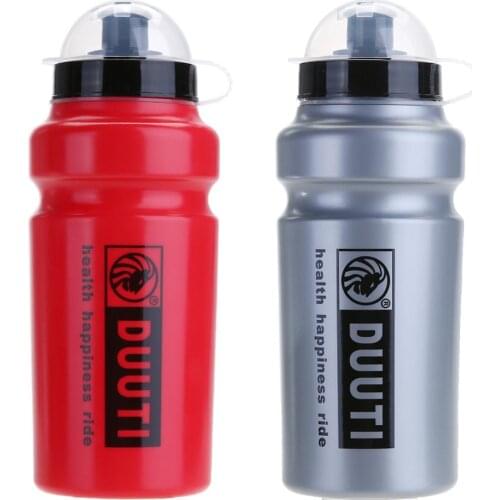 500ML Bike Water Bottle Bicycle Portable Kettle Water Bottle Plastic Outdoor Sports Mountain Bike Cycling Accessories Red Grey