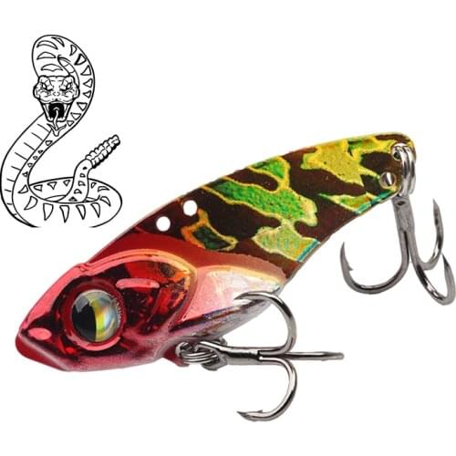 7/10/14/20g Rattlesnake Metal VIB Lure Pencil Balancer Spoon Jig Painting Fishing Hard Bait Sinking Vibration Bait Perch Fishing