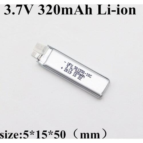 Lithium battery UFX501550-10C 320mAh 3.2A discharge rate battery for Bluetooth speaker beauty instrument mosquito repellent lamp