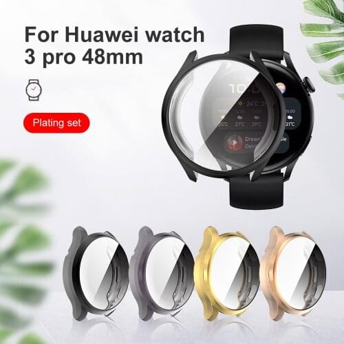 Plating TPU Case For Huawei Watch 3 Pro Watch3 3Pro 48MM 46MM Protection Cover Huawey GT 2 GT2 GT2E Shockproof Smartwatch Coque
