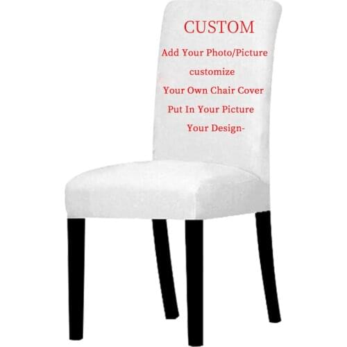 2021 DIY Design Picture Print Custom Chair Cover Personal Life Photos Customize Gift Home Back Chair for Wedding Dining Office