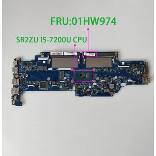FRU: 01HW974 DA0PS9MB8E0 w SR2ZU I5-7200U CPU for Lenovo ThinkPad 13 Yoga S2 NoteBook PC Laptop Motherboard Mainboard