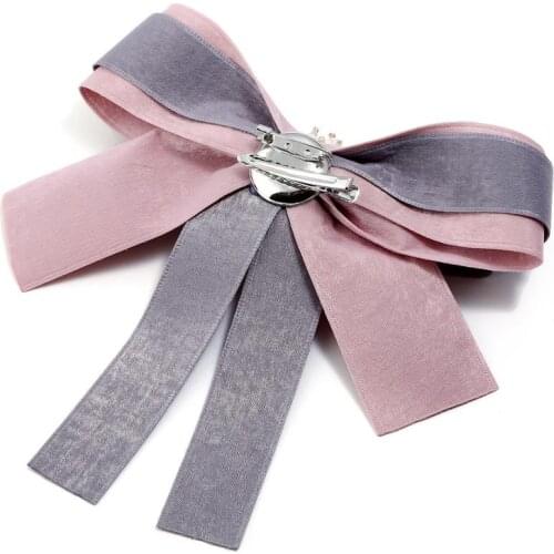 Bowknot Necktie Brooch Fashion Crystal Bowknot Urban Girl Accessories