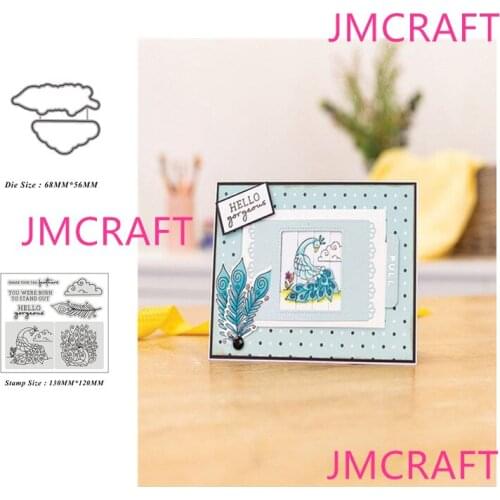 JMCRAFT 2021 New Peacock Metal Cutting Dies Stencils Stamp For DIY Scrapbooking Photo Album Decorative Embossing Paper DIY Cards