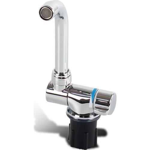 Caravan Boat 360 Degree Swivel Faucet Folding Hot And Cold Water Faucet Kitchen Bathroom RV Marine Deck Hatch Camper Accessories