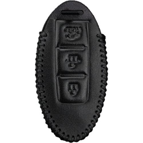 Leather Car Key Cover For Nissan X-Trail 370Z Cube Micra Qashqai Juke Leaf Tiida Quest Versa T31 T32 Kicks Pathfinder Murano