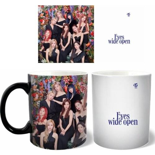 Kpop TWICE Color Changing Mug Student Water Cup HAPPYHAPPY Household Drinking Cup I CAN'T STOP ME Coffee Milk Juice Mug