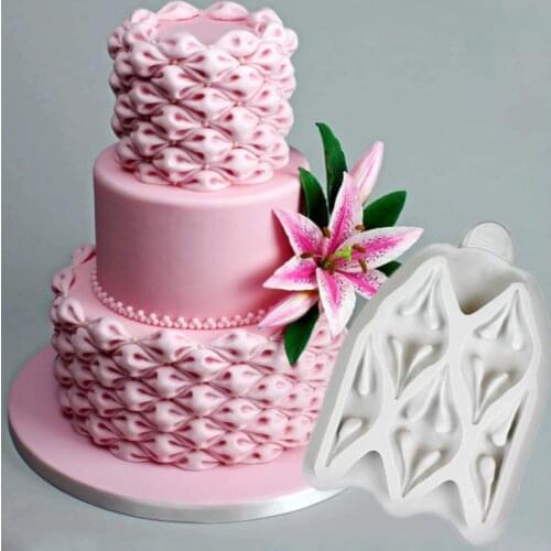 Easy Fabric Puff Silicone Molds Fondant Cakes Decor Tools Silicone Molds Sugarcrafts Chocolate Baking Tools Cakes Gumpaste