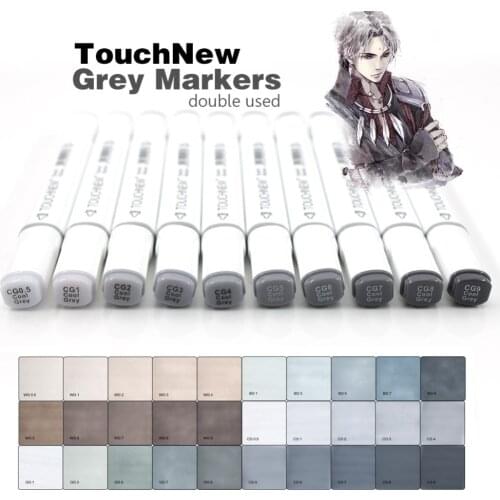 Marker Pen 12/30 Colors Grey Colors Art Markers Double-Tip Sketch Markers Alcohol Based Ink Tones Art Supplies