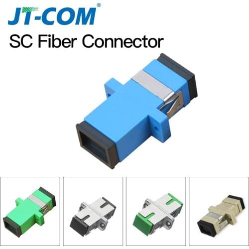 50PCS/lot Metal SC Fiber Optic Adapter metal Simplex Singlemode SM SC UPC connector SC APC multimode MM fiber Coupler