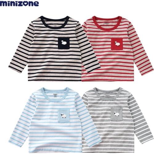 MINIZONE long sleeve T shirt cotton unisex for boys for girls