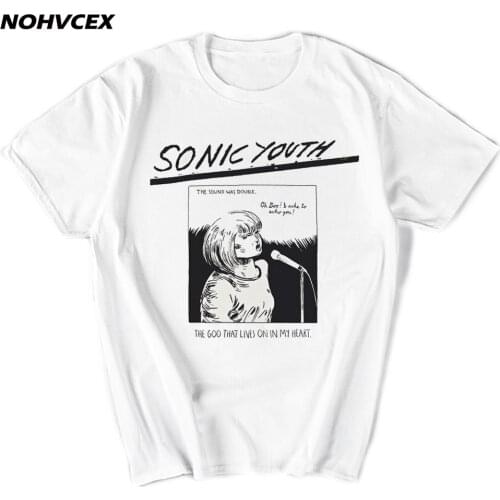 Sonic Youth T- Shirt Men Cartoon Cool Funny Print