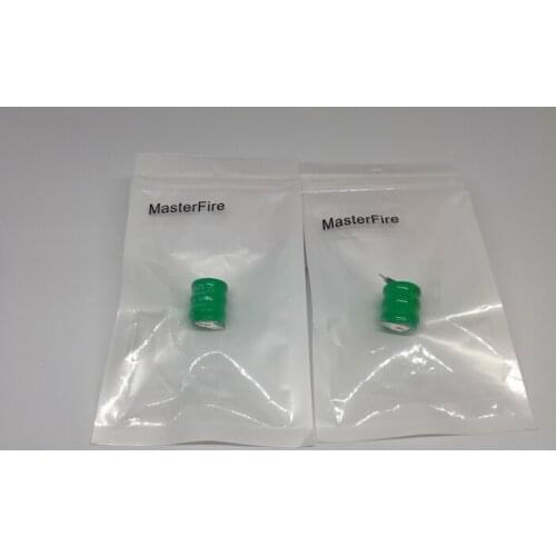 MasterFire 100PCS/LOT New 3.6V 80mAh NI-MH rechargeable battery button cell coin NiMH batteries pack PLC control in the battery
