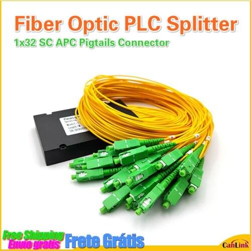 Original 1x32 Fiber Optic PLC Splitter Fiber splitters Fiber pigtails with SC APC Connector box splitter