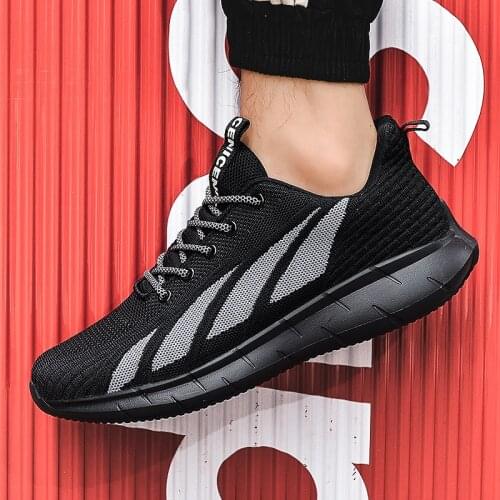 Autumn New White Sneakers Lace Up Mens Fabric Light Sports Shoes for Men Breathable Running Shoes Plus Size Athletic Shoes Male