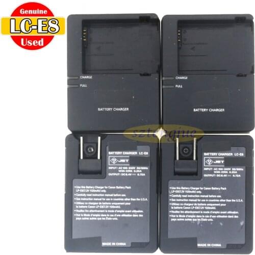 Used Genuine LC-E8 charger For EOS 550D 600D 650D 700D Rebel T2i T3i T4i T5i Kiss X X5 X6 X7i LP-E8