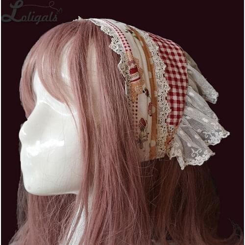 Strawberry & Plaid ~ Sweet Lolita Hairband by Infanta