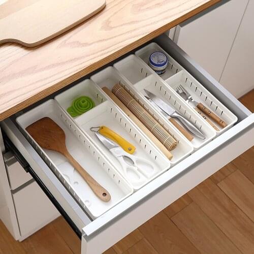 Adjustable Drawer Organizer Home Kitchen Board Divider Makeup Storage Box Pencil Jewelry Organizer Underwear Socks Spices Tray