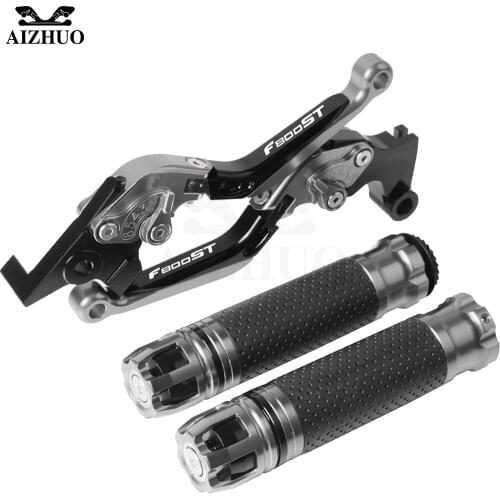 Motorcycle Brake Clutch Lever Extendable+Hand Grips Handlebar For BMW F800ST F800 ST F 800 ST F 800ST 2006-2015 2014 2013 2012