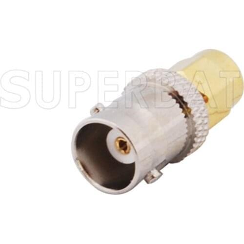 Superbat 5pcs SMA-BNC Adapter SMA Plug to BNC Jack Straight Coaxial Connector
