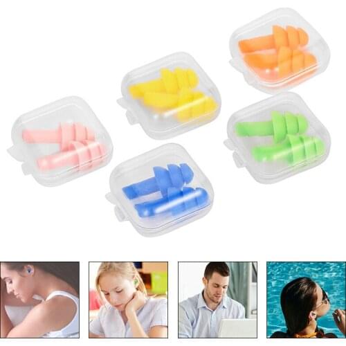 1 Pair Soft Ear Plugs Swimming Silicone Waterproof Dust-Proof Earplugs Diving Water Sports Swim Swimming Anti-noise Accessories