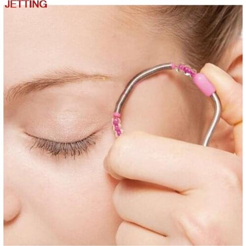 YOVIP 1pc DepiladorPlastic Handheld Facial Hair Remover Threading Beauty Epilator Tool Face Facial Hair Spring Remover