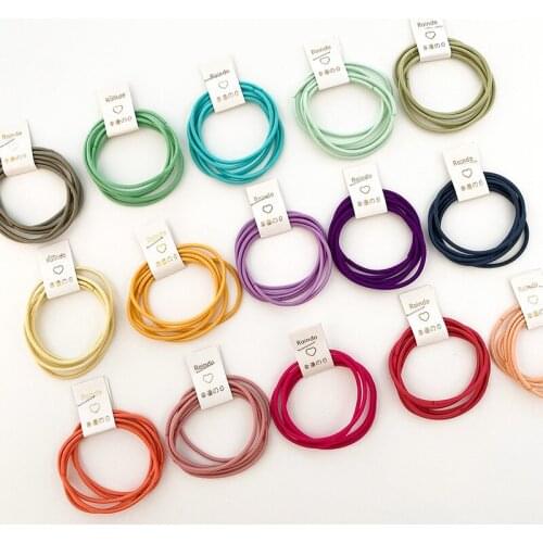 10 Pcs/Set Children Cute Colors Solid Elastic Hair Bands Girls Soft Ponytail Holder Scrunchies Rubber Bands Kid Hair Accessories