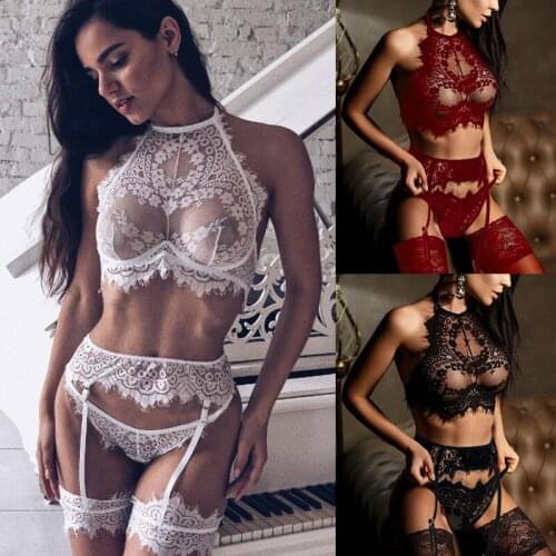 18 Body Sexy Lingerie Lace Bra Set Underwear Sexy Panties Bandage Set Erotic Lingerie Dress Bra Briefs Set Sex Shop for Women