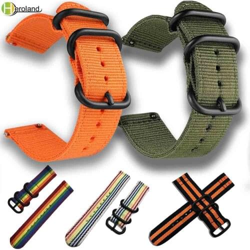 22 20mm colorful nylon Watch Strap For Samsung Galaxy 42/46mm/gear s3 s2/For Huawei Watch GT 46mm/ Amazfit GTR 47mm wristband