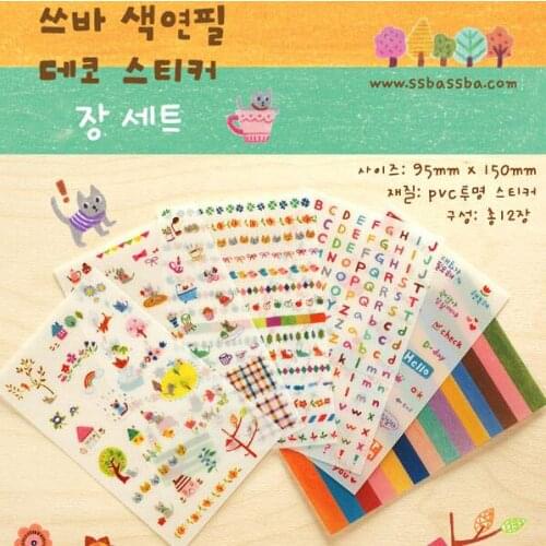 6pcs/lot Korea Cat Dairy series PVC sticker set hot selling decoration packing stickers