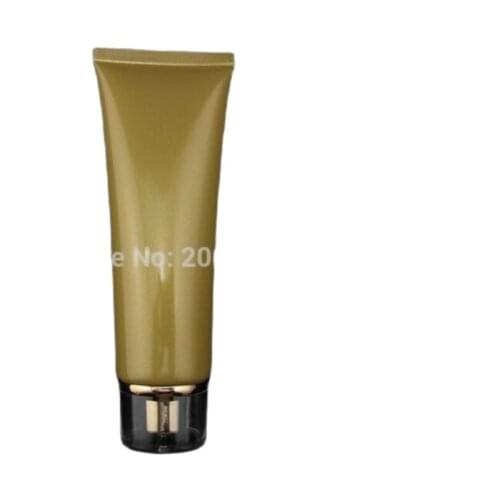 80ml gold soft tube or mildy wash tube or butter or handcream tube with acrylic gold lid slimmer gold line