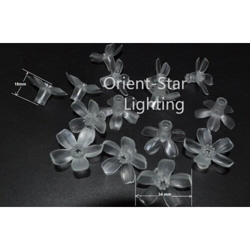 Free Shipping 100PCs/ Lot High Quality Made Cherry Tree Use 34*18mm Soft Transpent PVC Cherry Flower Head suitable for 5MM LED