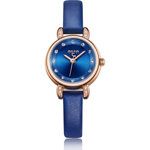 Julius watch Blue Womens Watch High Quality Brand New Ladies Slim Watch Promotional Watch 2018 Winter New Arrival Watch JA-1086