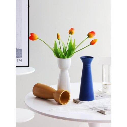 Flower Vases Modern Room Decoration Nordic Ceramic Vase Home Decor Dinging Tabletop Decorative Dried Flowers Pots Ornaments Ваза
