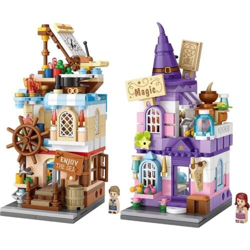 Wooden Building Blocks Toys For Children Castle Assembly Model Building Bricks Kit Handmade Carft Gifts Puzzle Toy For Grils