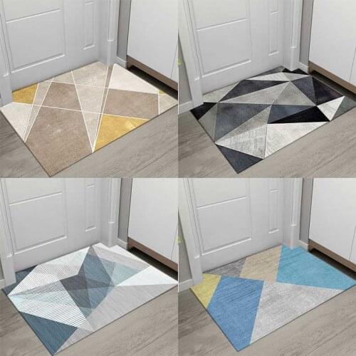 Welcome Door Mats Geometric Print Floor Protective Mat Rug Long Carpet No-slip for Living Room Kitchen Modern Home Decor 40*60cm