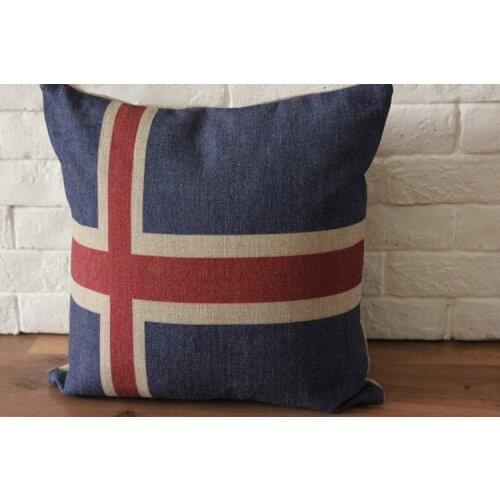 Flag pillow cover, Iceland national flag Red Cross throw pillow case pillowcase wholesale